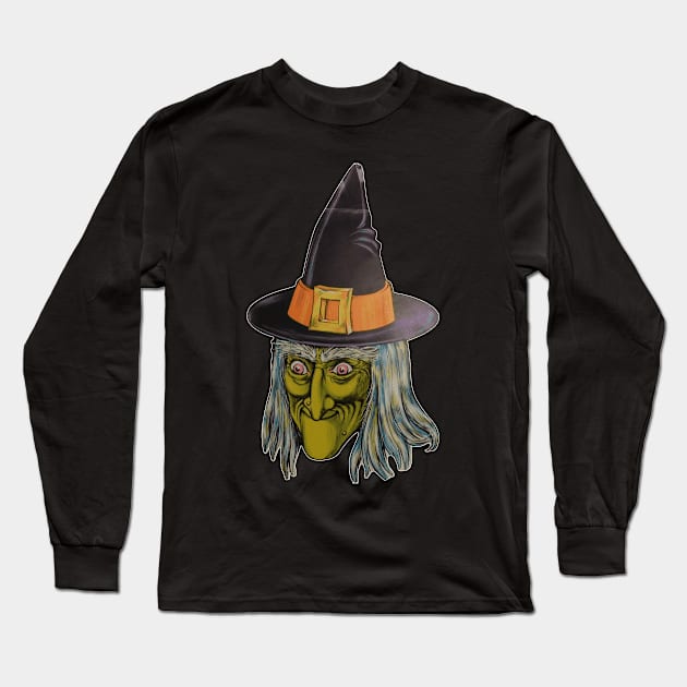 Retro Witch Long Sleeve T-Shirt by ArtbyMyz